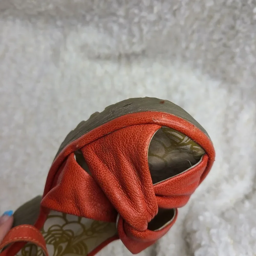 Fly London Ankle Strap Wedge Sandals sz‎ 37